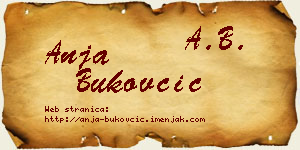 Anja Bukovčić vizit kartica